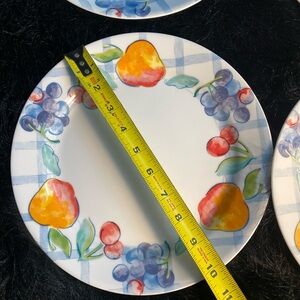 4 Corelle Fruit Too 10 1/4” Dinner Plates